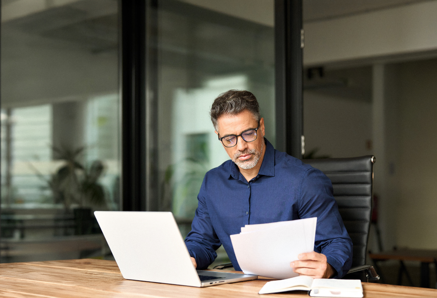 Business Man At Laptop